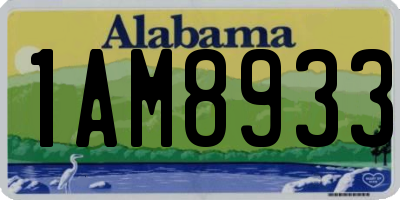 AL license plate 1AM8933