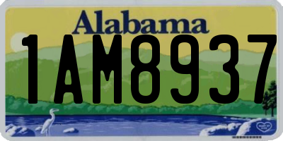 AL license plate 1AM8937