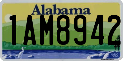 AL license plate 1AM8942