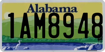 AL license plate 1AM8948