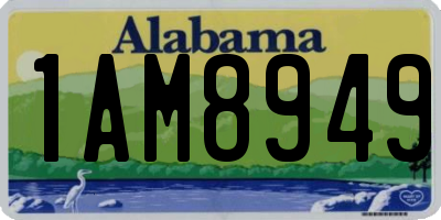 AL license plate 1AM8949