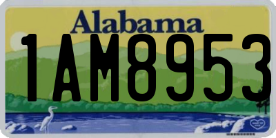 AL license plate 1AM8953