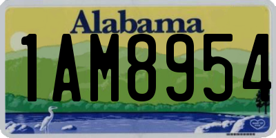 AL license plate 1AM8954