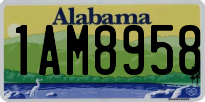 AL license plate 1AM8958
