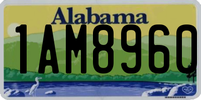 AL license plate 1AM8960