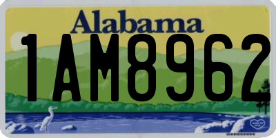 AL license plate 1AM8962