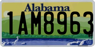 AL license plate 1AM8963