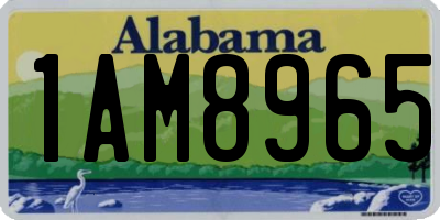 AL license plate 1AM8965