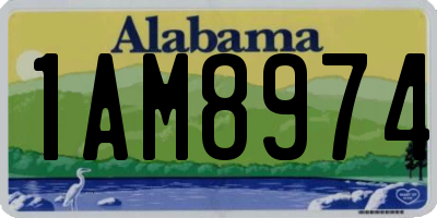 AL license plate 1AM8974