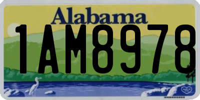 AL license plate 1AM8978