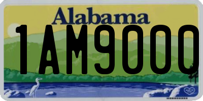 AL license plate 1AM9000
