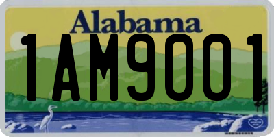 AL license plate 1AM9001