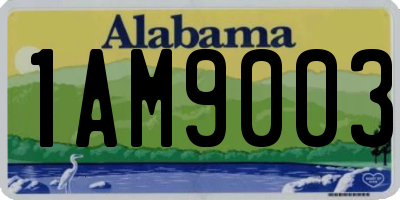 AL license plate 1AM9003