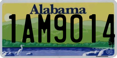 AL license plate 1AM9014