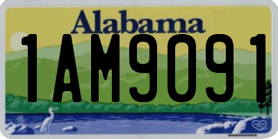 AL license plate 1AM9091