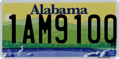 AL license plate 1AM9100