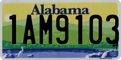 AL license plate 1AM9103
