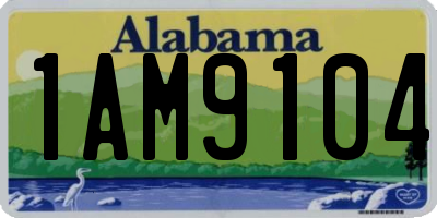 AL license plate 1AM9104