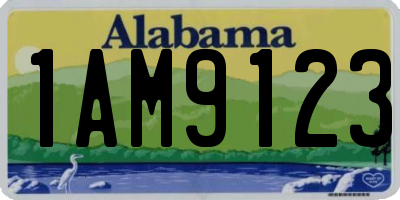 AL license plate 1AM9123