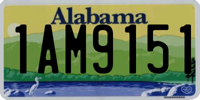 AL license plate 1AM9151