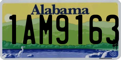 AL license plate 1AM9163