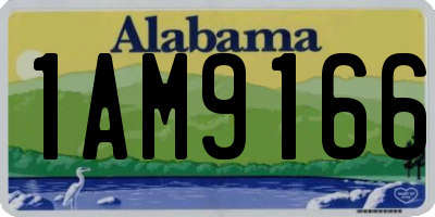 AL license plate 1AM9166