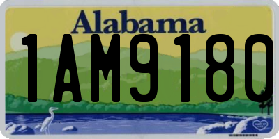 AL license plate 1AM9180