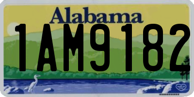 AL license plate 1AM9182