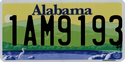 AL license plate 1AM9193