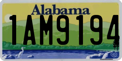 AL license plate 1AM9194