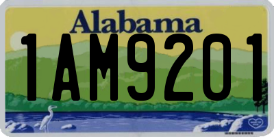 AL license plate 1AM9201