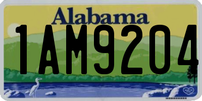 AL license plate 1AM9204