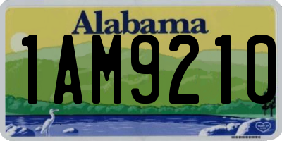 AL license plate 1AM9210