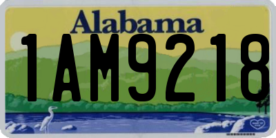 AL license plate 1AM9218
