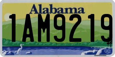 AL license plate 1AM9219