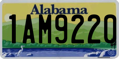 AL license plate 1AM9220