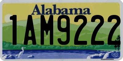 AL license plate 1AM9222