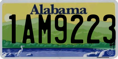 AL license plate 1AM9223