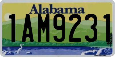 AL license plate 1AM9231