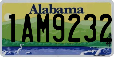 AL license plate 1AM9232
