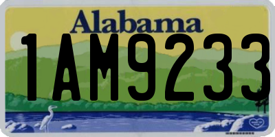 AL license plate 1AM9233