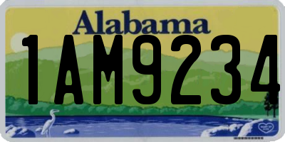 AL license plate 1AM9234