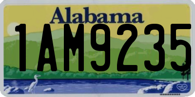 AL license plate 1AM9235