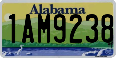 AL license plate 1AM9238