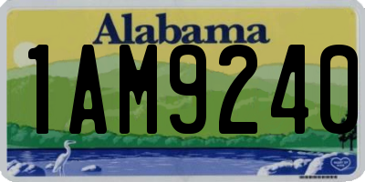 AL license plate 1AM9240