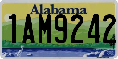 AL license plate 1AM9242