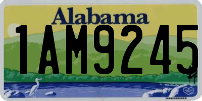 AL license plate 1AM9245