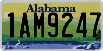AL license plate 1AM9247