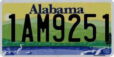 AL license plate 1AM9251