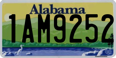 AL license plate 1AM9252
